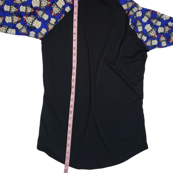 LuLaRoe Uncle Sam Print Raglan Shirt Size Small Long Sleeved July 4 Patriotic - Picture 11 of 12